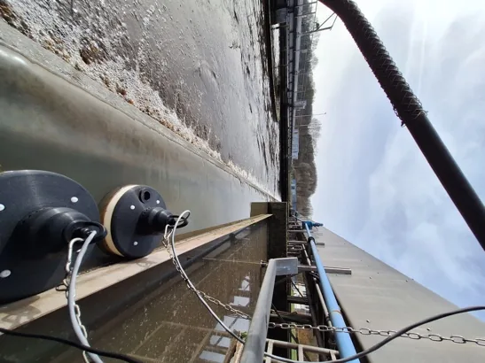 eVide Installation an einer biologischen Reinigungsstufe