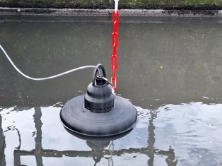 eVide Sensoreinheit im Abwasserstrom